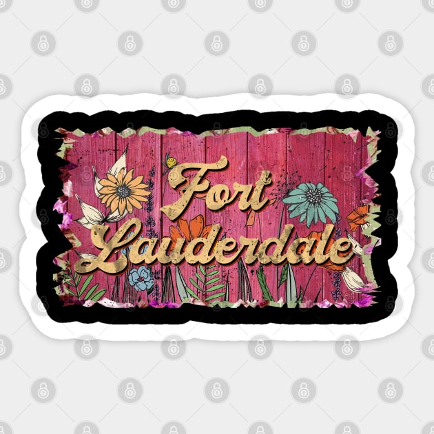 Classic Lauderdale Personalized Flowers Proud Name Sticker by Friday The 13th